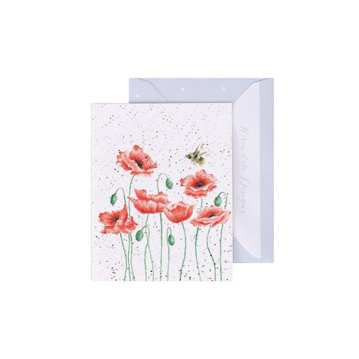 'Poppies and Bee' Bee Enclosure Card