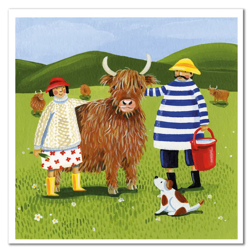 Highland adventure Greetings Card by Emma Ball