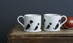Pottery Springer Spaniel (Black & White) mug from Sweet William Designs.
