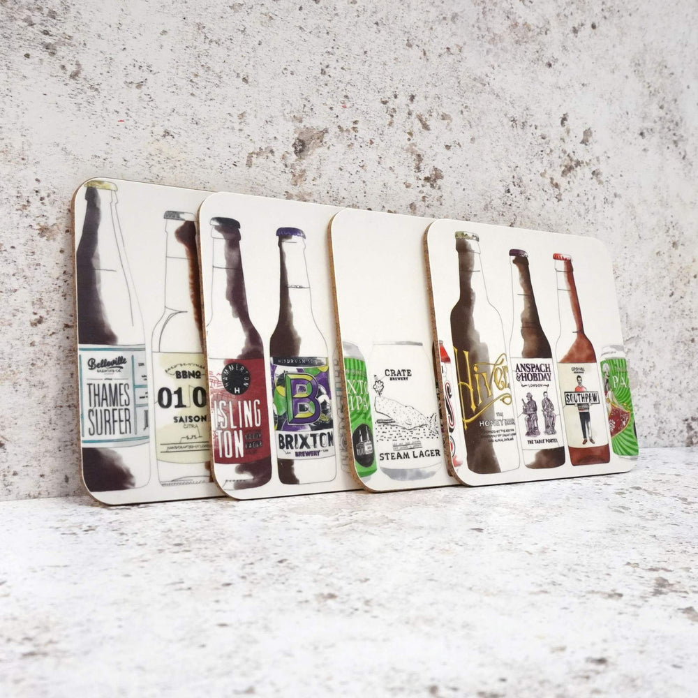 Craft Beer Coasters by Corinne Alexander.