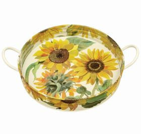 Emma Bridgewater Vegetable Garden Sunflowers Large handled Steel Tray