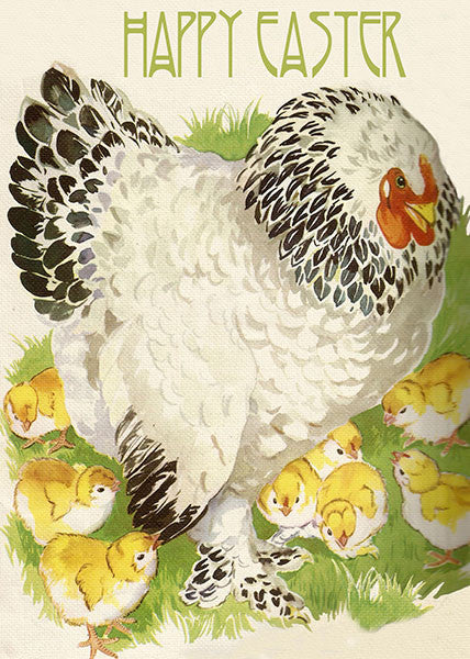 Happy Hen Easter card by Madame Treacle.