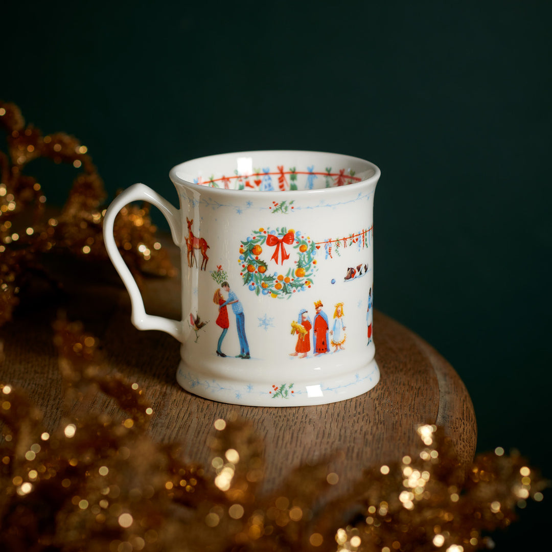 English Tankard Mug- Coming Home for Christmas by Jane Abbott
