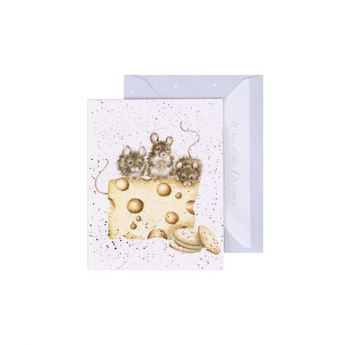 'Crackers About Cheese' Mouse Gift Enclosure Card by Wrendale Designs