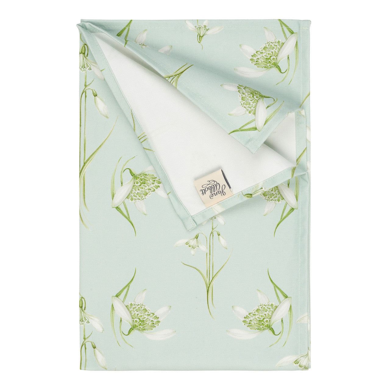 Snowdrop 100% cotton tea towel by Jane Abbott Designs