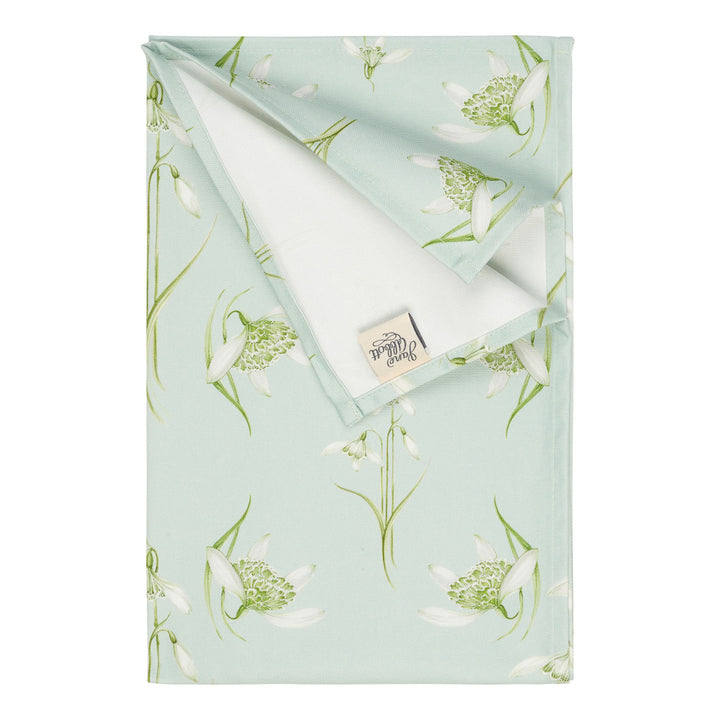 Snowdrop 100% cotton tea towel by Jane Abbott Designs