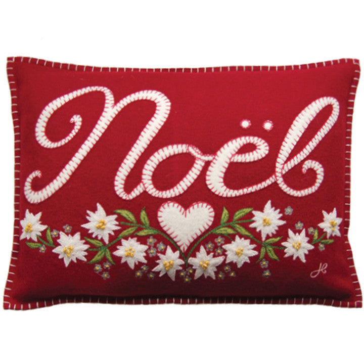Jan Constantine Noel Alpine Noel Pillow - Red/Cream