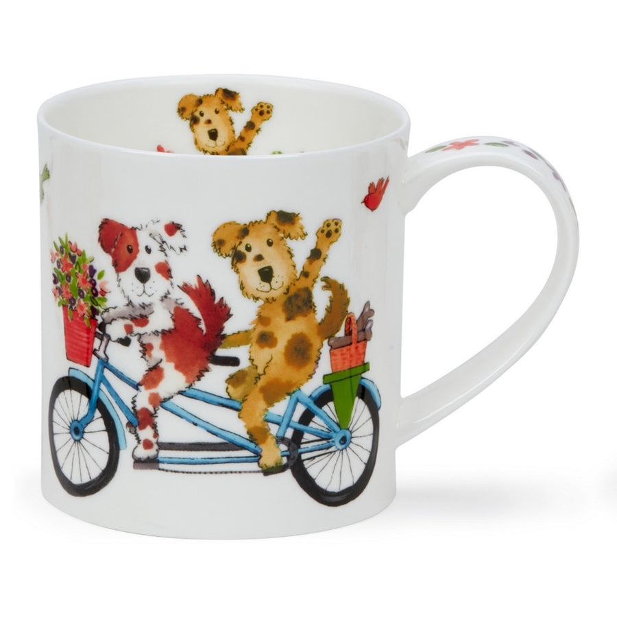 Fine bone china Dunoon Orkney Happy Days mug - dog.