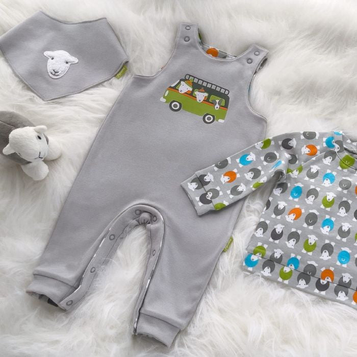 Herdy Baby Reversible Overalls 6 - 12 Months Organic cotton