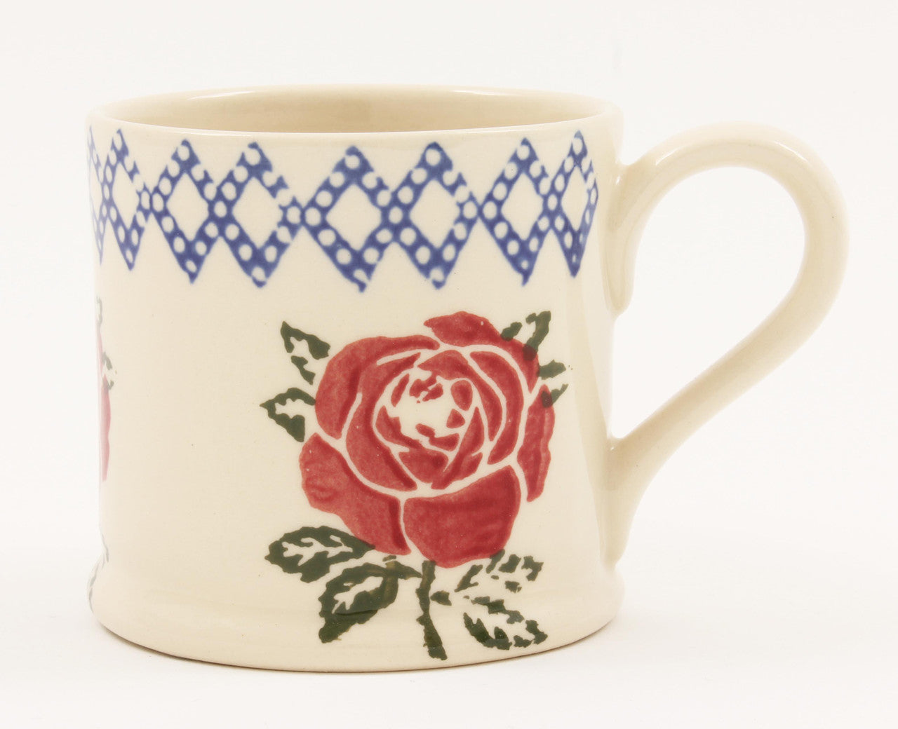 Brixton Pottery Tudor Rose handmade pottery mug