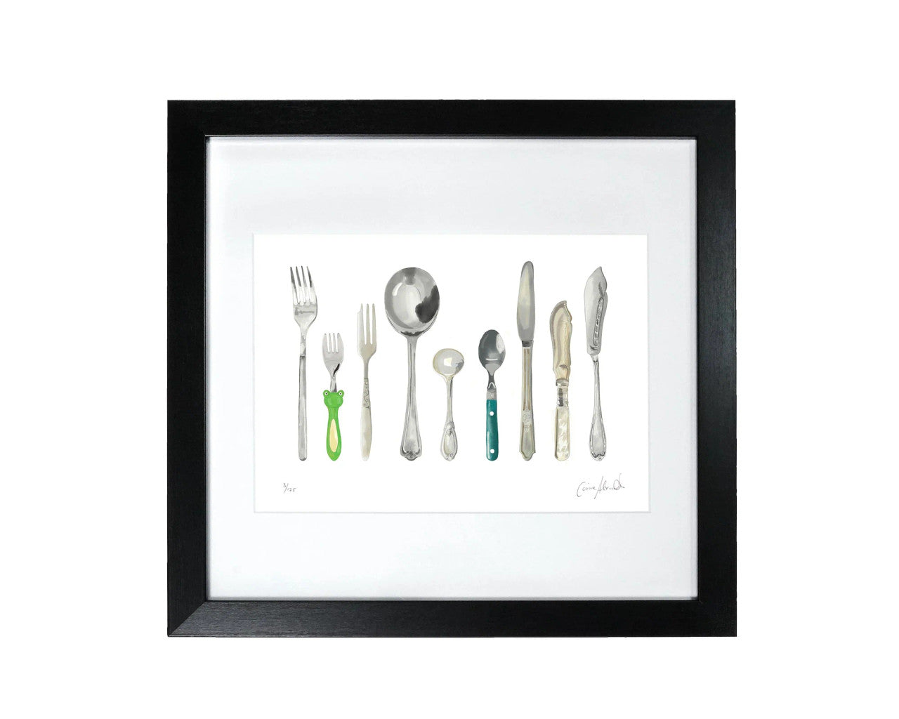 A Handful of Cutlery Framed Print by Corinne Alexander 
