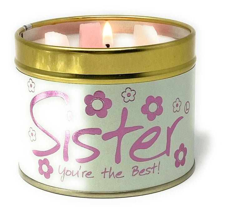 Sister - You're The Best! Scented Candle from Lily-Flame. Handmade in England.