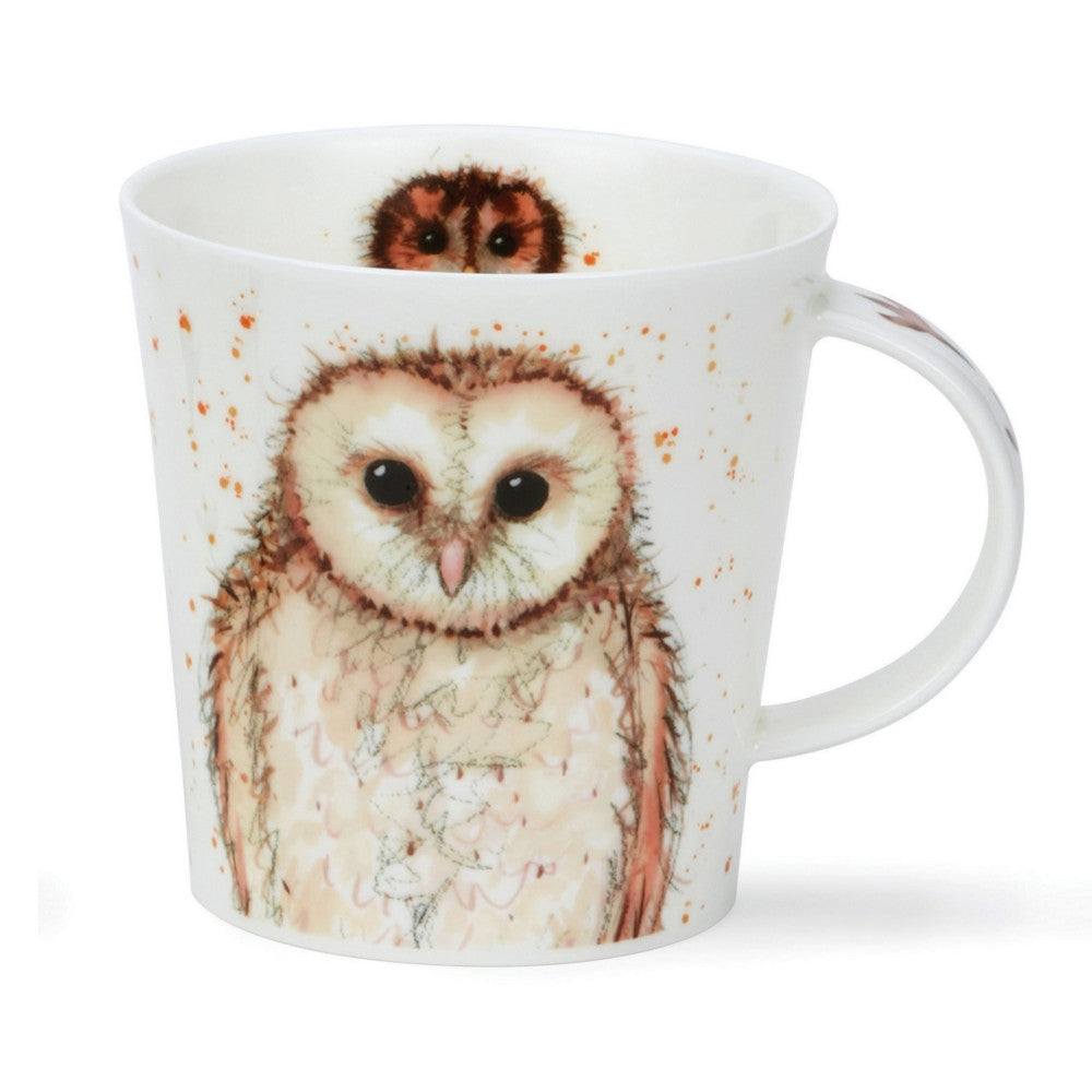 Dunoon Cairngorm What a Hoot! Brown Fine bone china mug