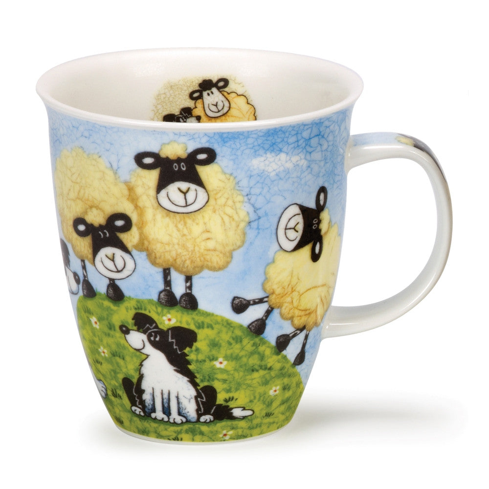 Dunoon Nevis Sheepies Hill bone china mug.