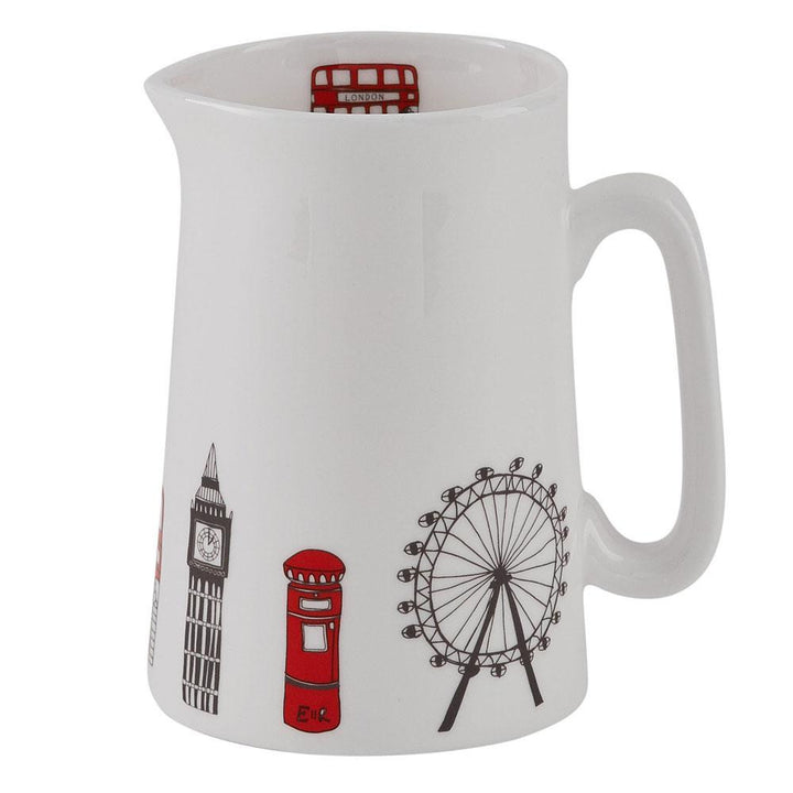 Bone china London Skyline half pint jug from Victoria Eggs.