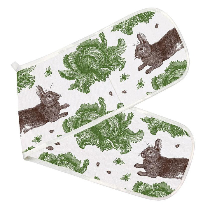 Thornback & Peel 100% cotton Rabbit & Cabbage Double Oven Glove
