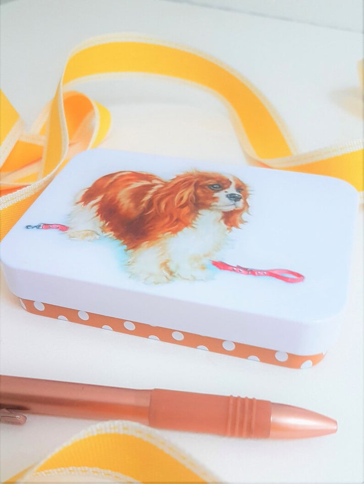 Jo Stockdale Best Friends Small Rectangular Tin - King Charles Spaniel