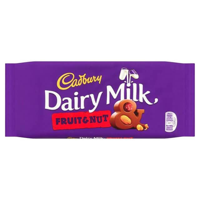 Cadbury's Dairy Milk Fruit & Nut Bar