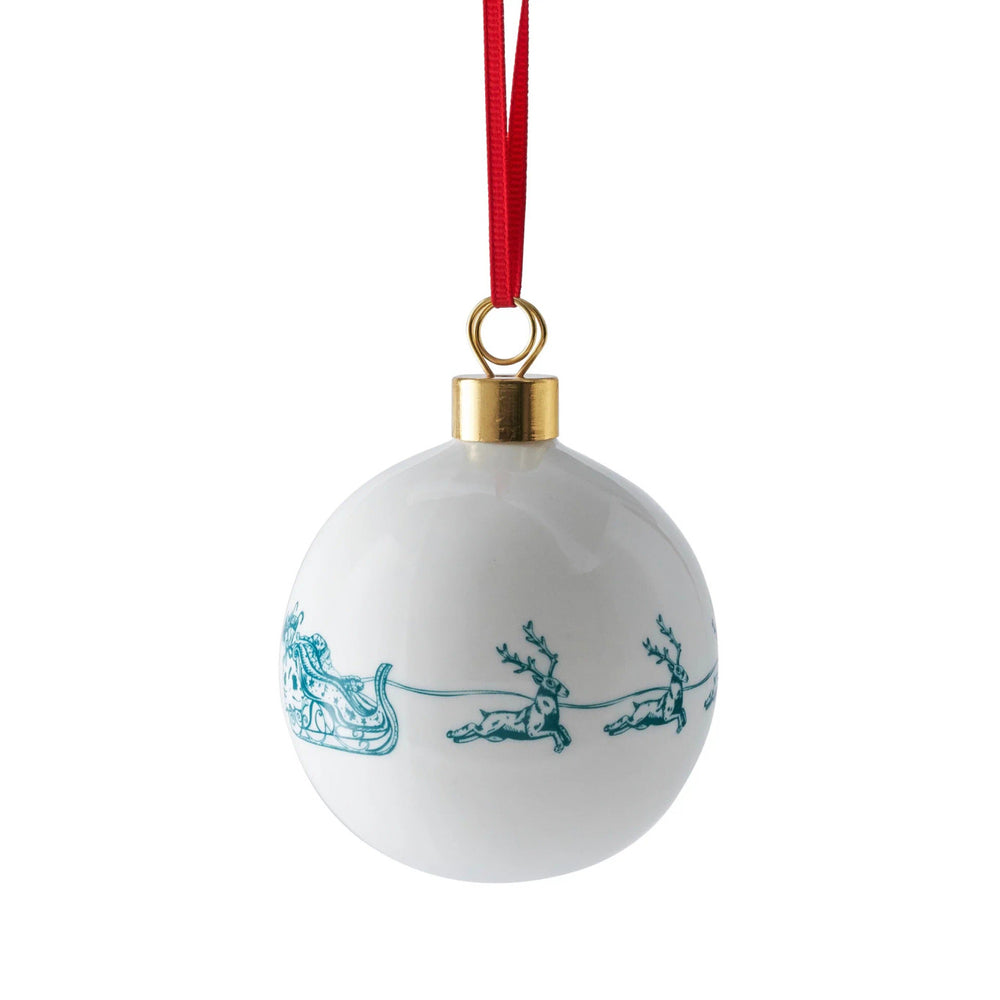 Bone china Night Before Christmas bauble from Victoria Eggs.