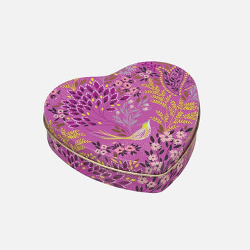 Haveli Songbird Mauve Small Heart Tin by Sara Miller Image