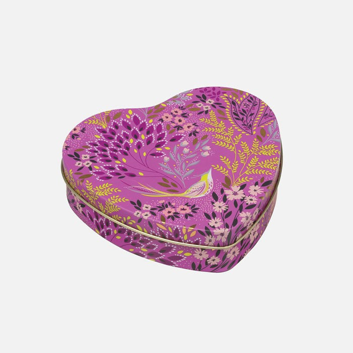 Haveli Songbird Mauve Small Heart Tin by Sara Miller