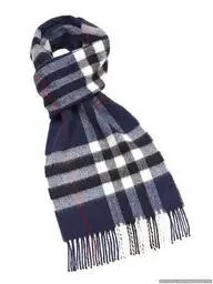 Luxury Westminster Navy Merino Lambswool Scarf