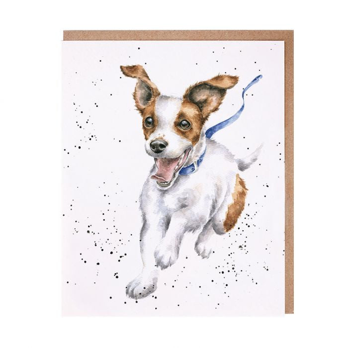 "Freedom" Jack Russell Greetings Card by Hannah Dale for Wrendale Designs.