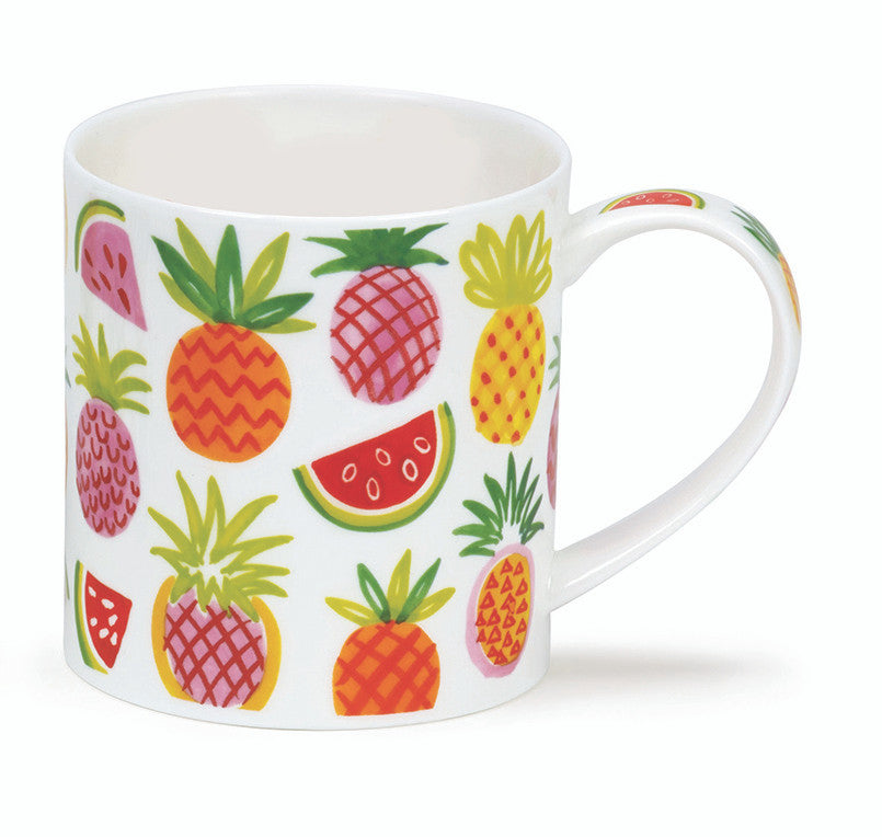 Dunoon Orkney Tropical Treats bone china mug.