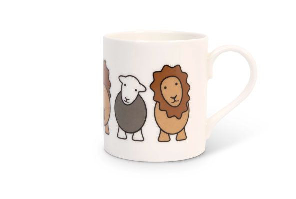 herdy special edition Lion & Lamb bone china mug, made in England.