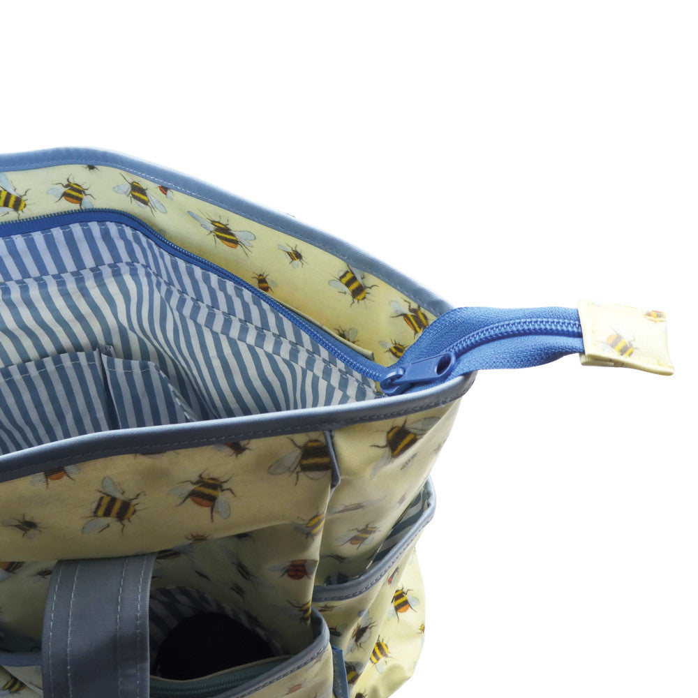 Bees Large Oilskin Pocket Bag from Emma Ball.