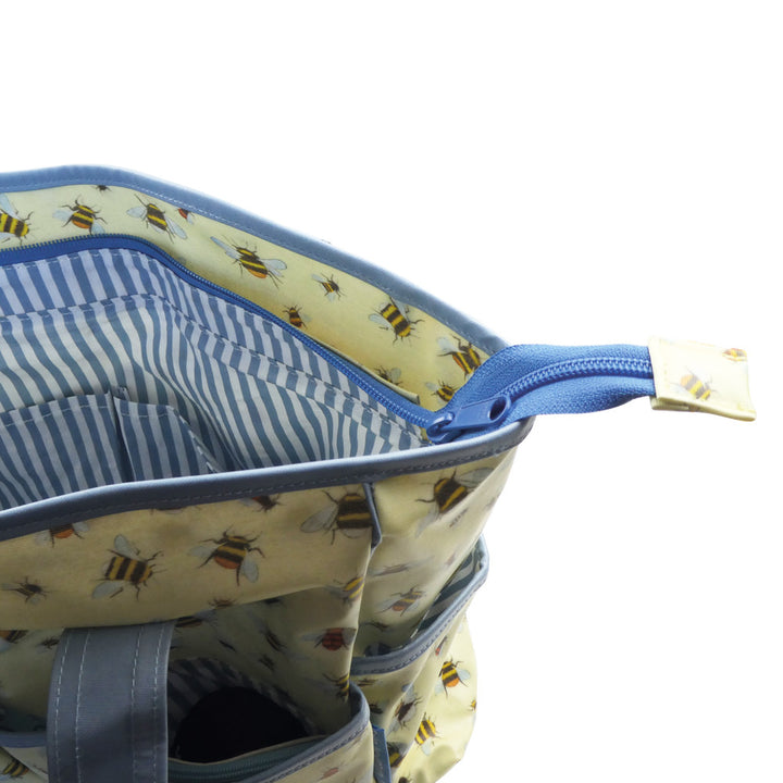 Bees Large Oilskin Pocket Bag from Emma Ball.