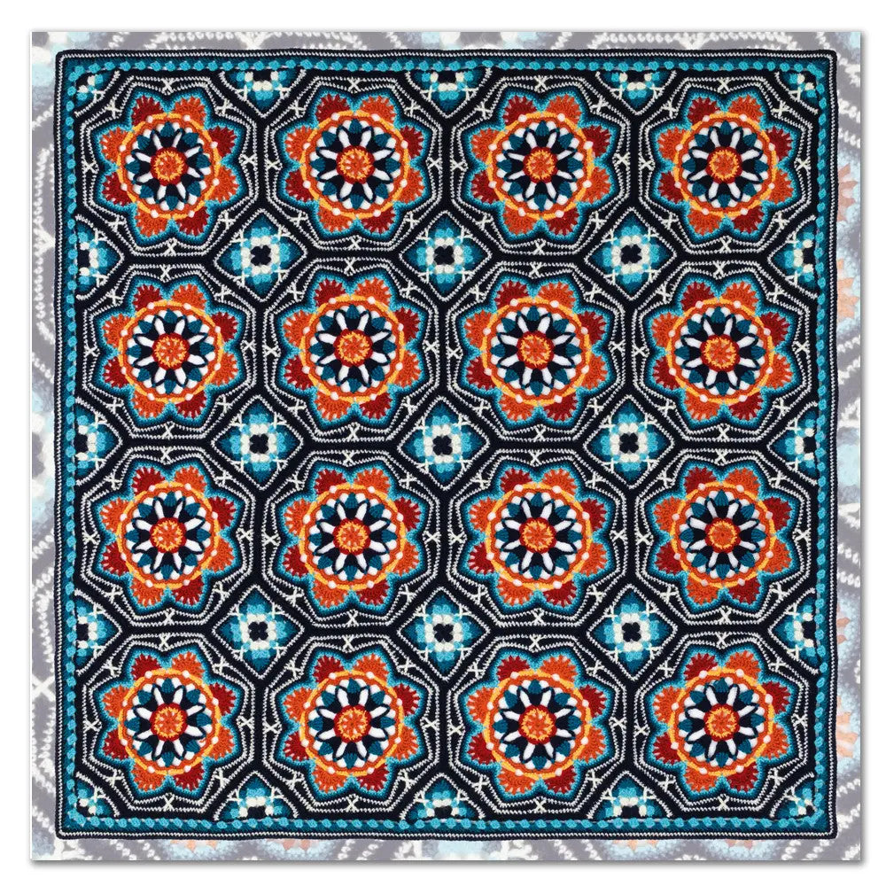 Blue Persian Tiles Greetings Card