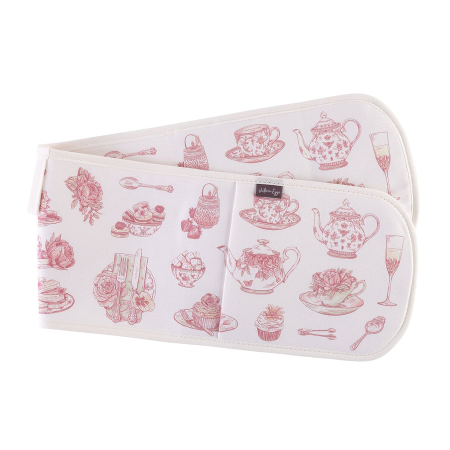 Afternoon Tea Double Oven Glove from Victoria Eggs. Made in England.