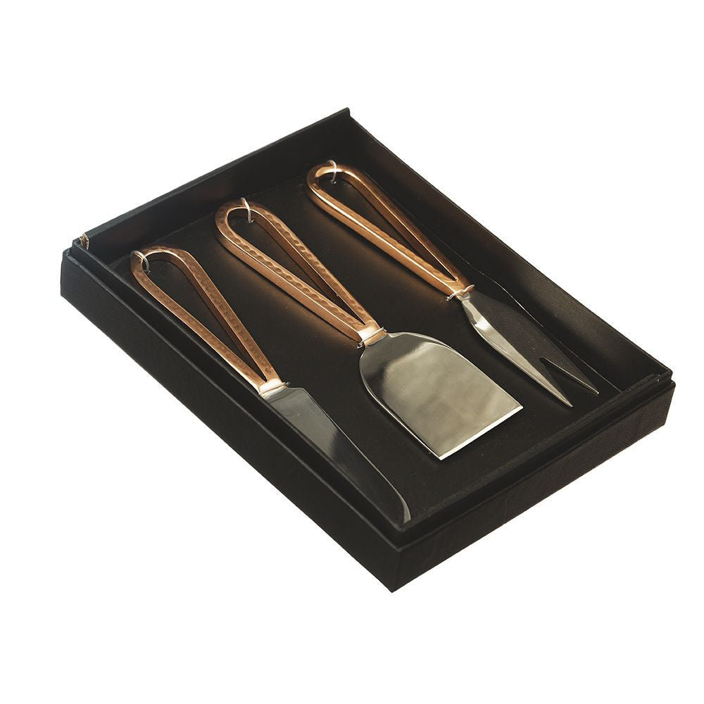 Copper Cheese Knives Set of 3.