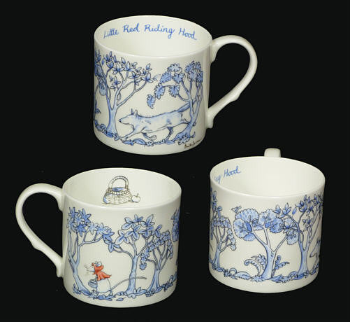 Little Red Riding Hood Blue mug by artist Anita Jeram