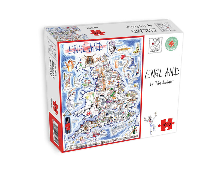 Map of England 1000 Piece Jigsaw Puzzle.