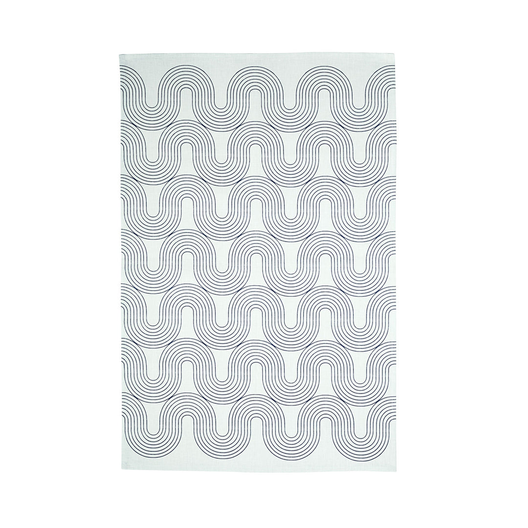 Set of 2 100% cotton  Ulster Weaver tea towels in the Causeway Geo pattern.