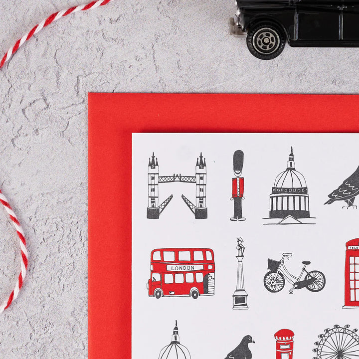 Simply London Pack of 8 Notecards from Victoria Eggs.