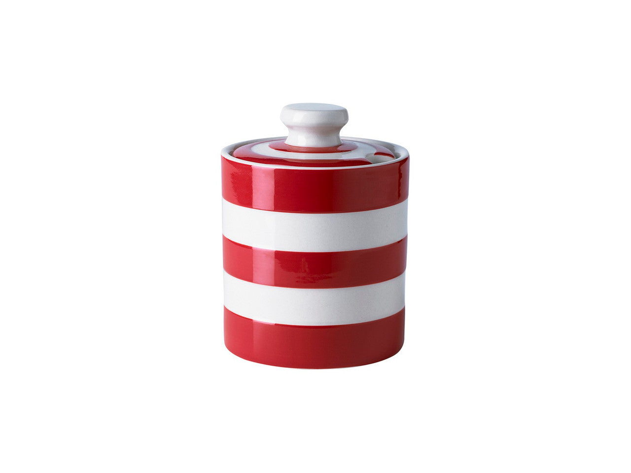 Cornishware Red Striped Honey/Marmalade Pot