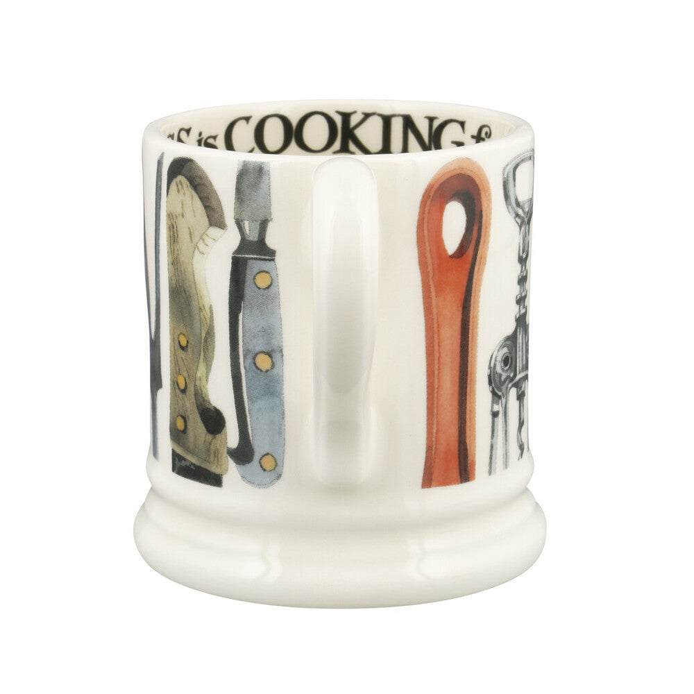 Emma Bridgewater Cooking From Scratch 1/2 pint hand made mug.