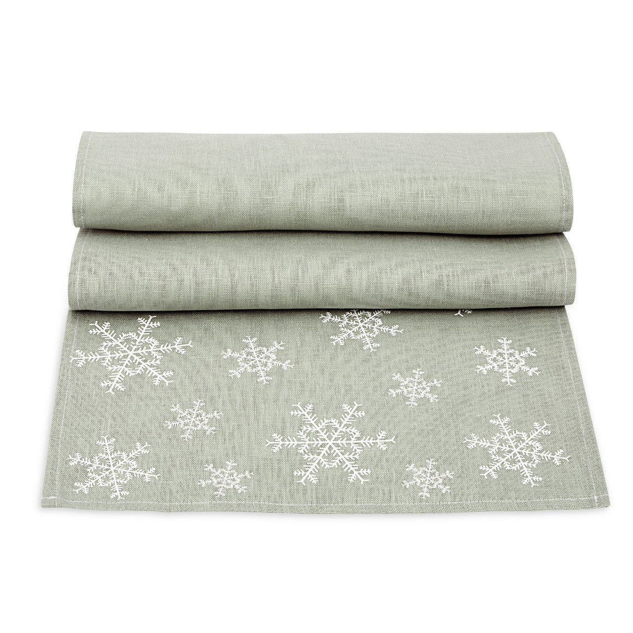 Snowflake Linen 70in Table Runner by Ulster Weavers.