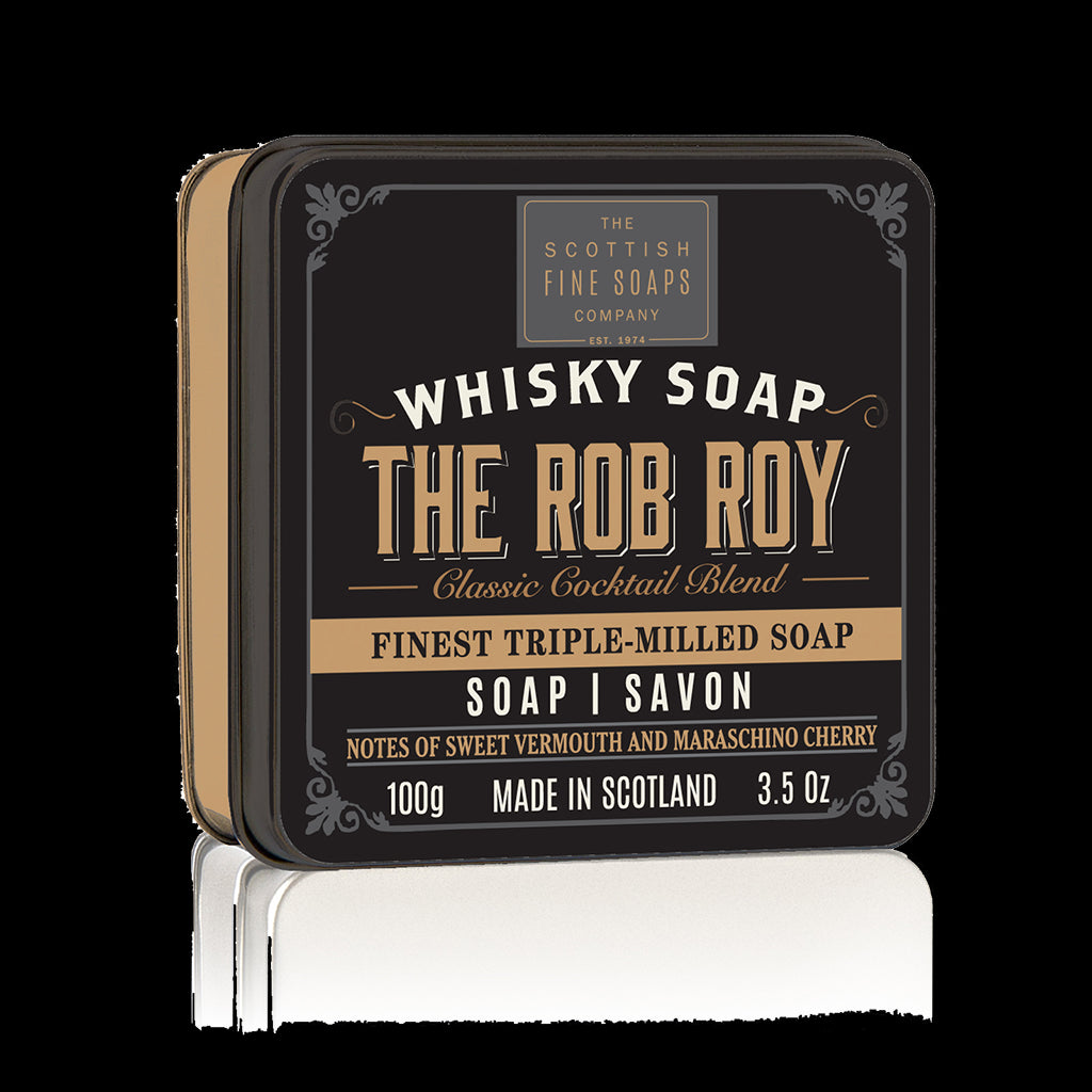 Made in Scotland Whisky Soap in a Tin from The Scottish Soaps Company -  The Rob Roy