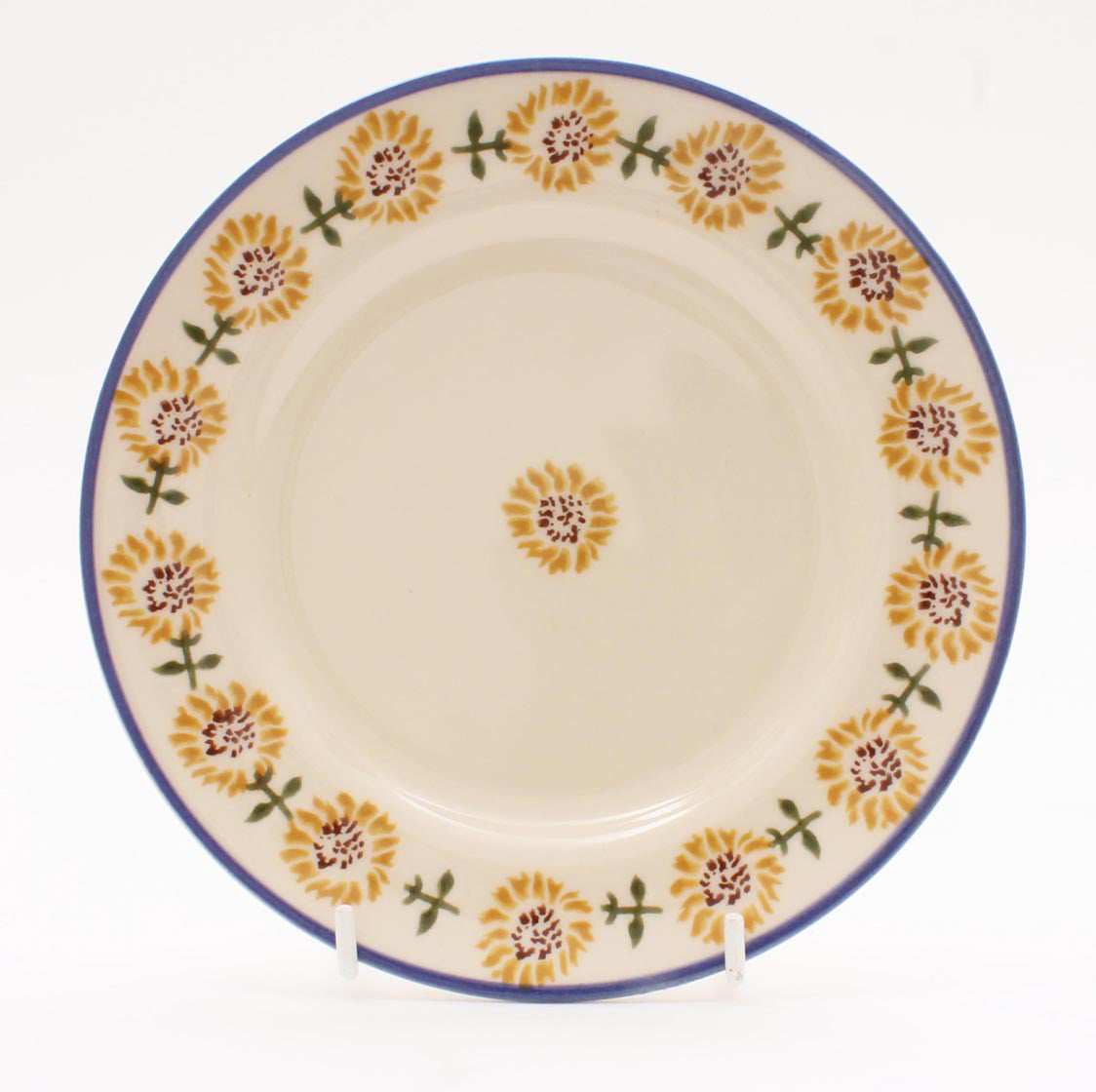 Brixton Pottery Sunflowers handmade pottery 7 inch side plate