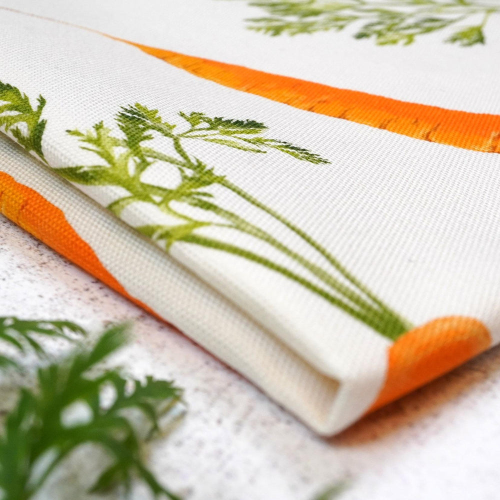 Carrot Tea Towel by Corinne Alexander.