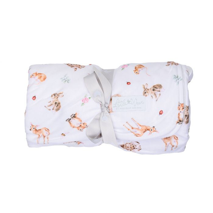 'Little Forest' Woodland Animals Baby Blanket by Wrendale Designs