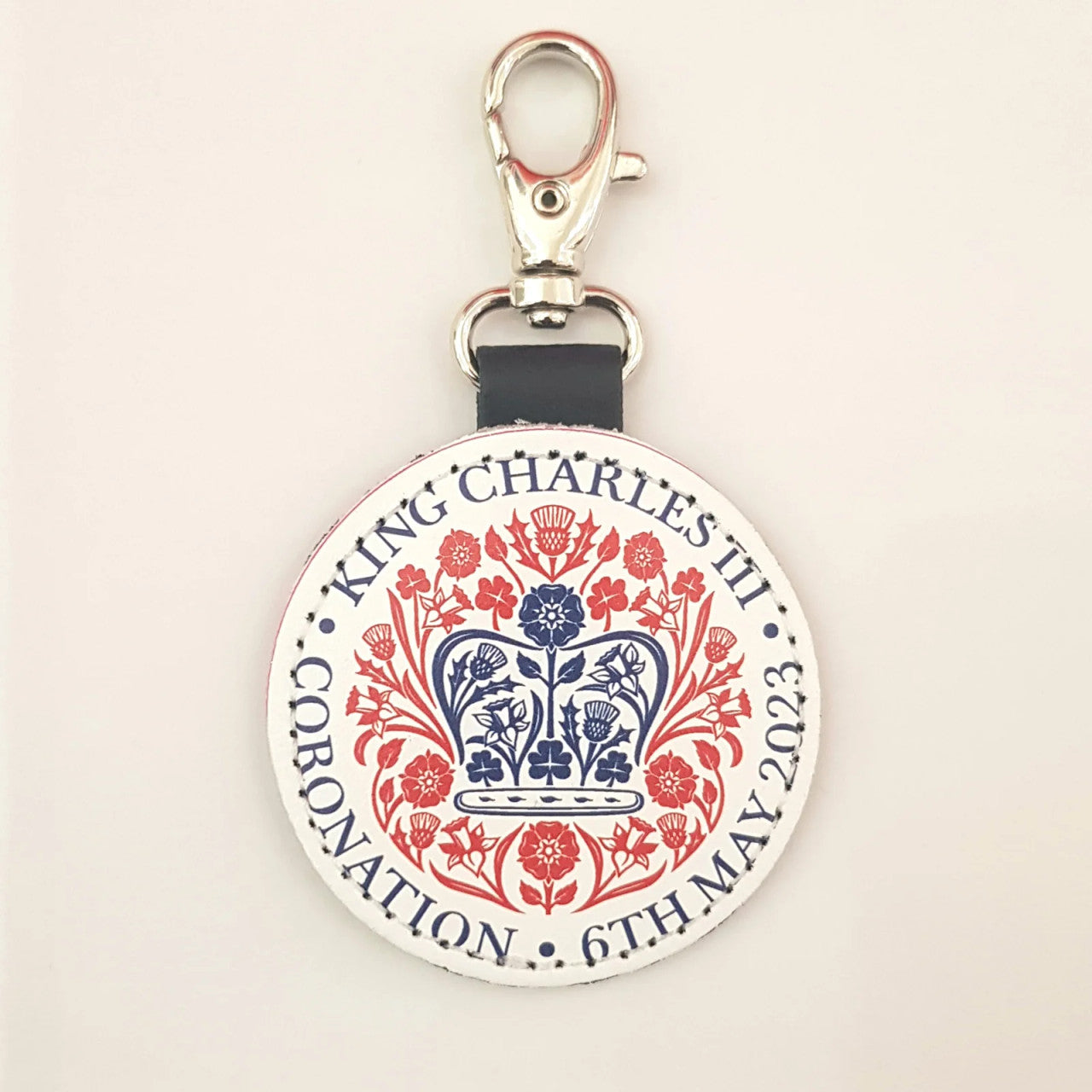 Leather Coronation Emblem Bag Charm by Zatchels.