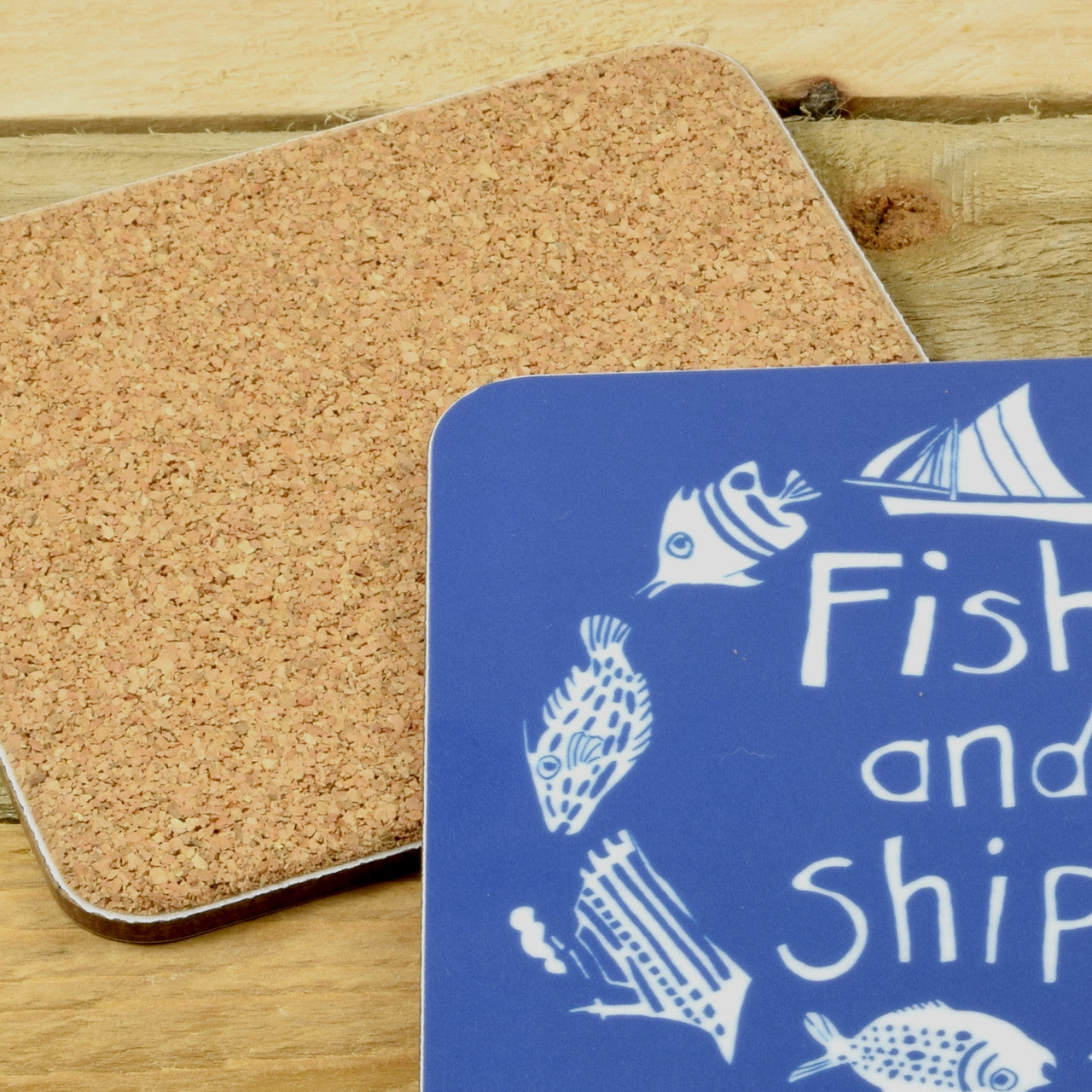 Port & Lemon Fish and Ships Coaster
