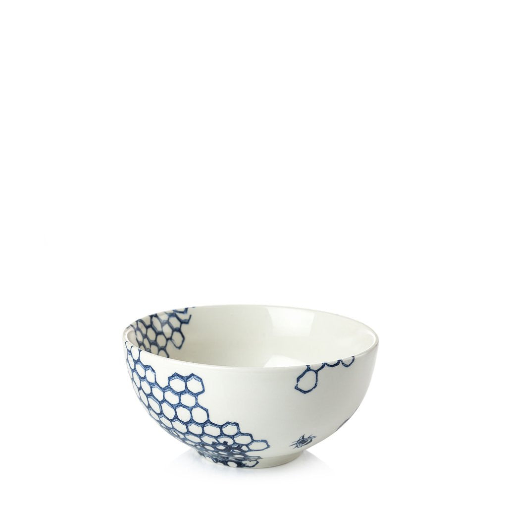 Burleigh Ink Blue Pollen Small Footed Bowl