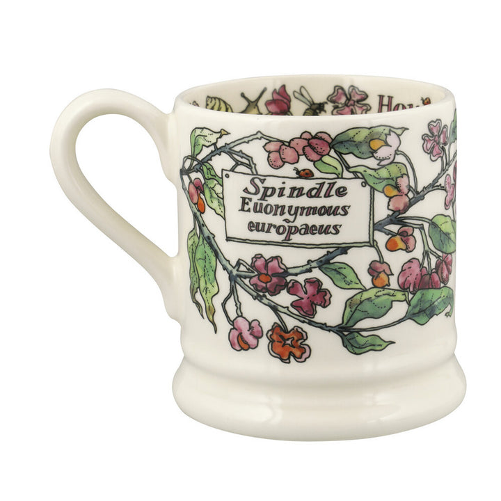 Emma Bridgewater Birds In The Hedgerow Spindle & House Sparrow Half Pint Mug. 
