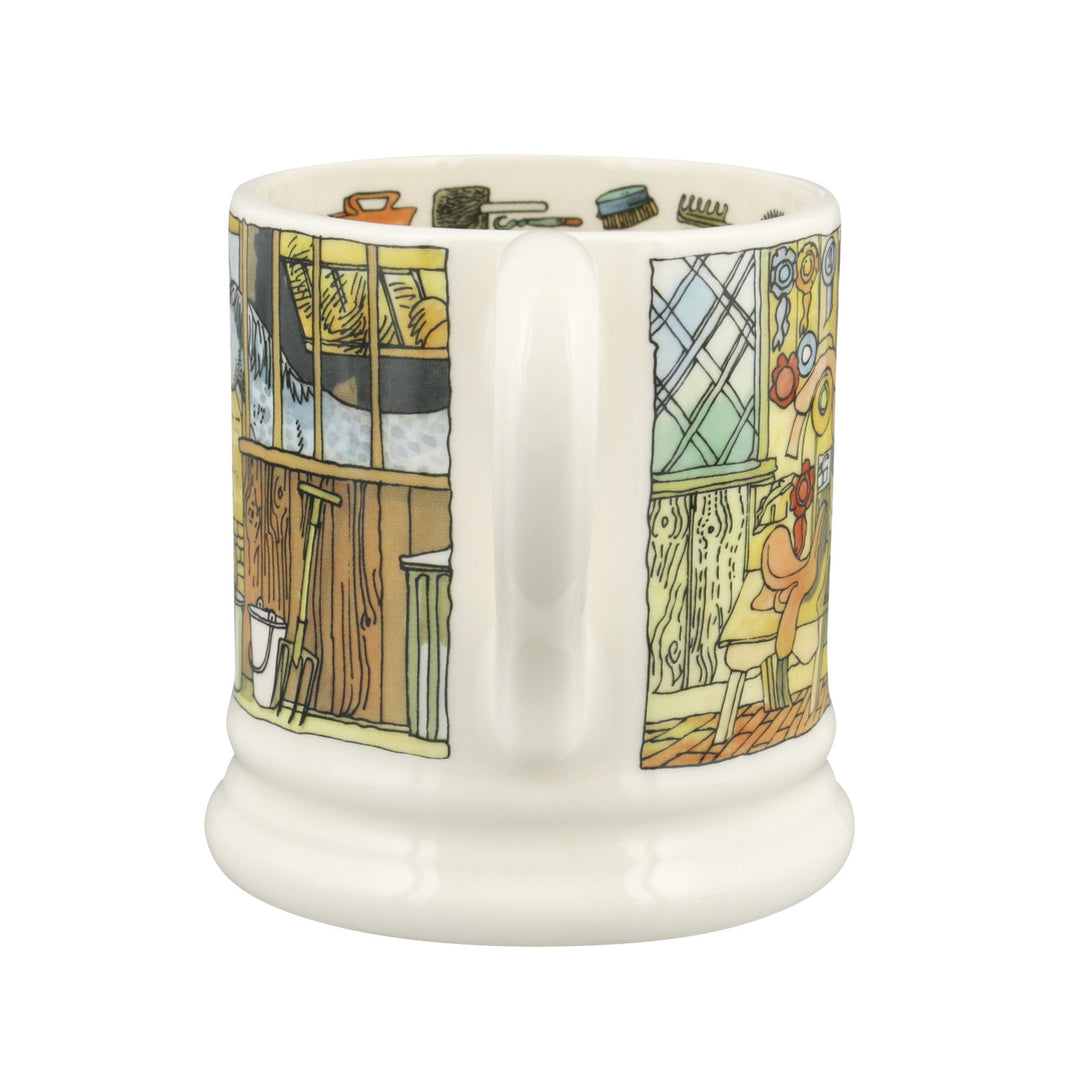 Emma Bridgewater Down At The Stables Half Pint Mug. Handmade in England.